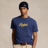 Polo Ralph Lauren Logo Printed Tshirt In Dark Cobalt