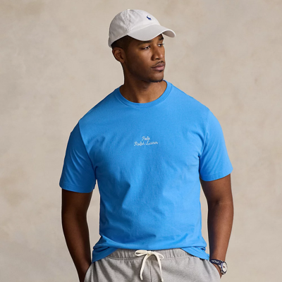Polo Ralph Lauren Logo Jersey T-shirt In Riviera Blue