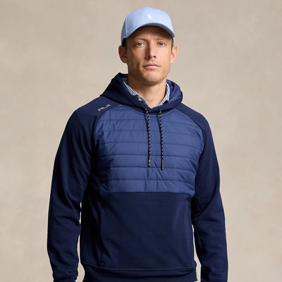Rlx Golf Classic Fit Hybrid Hoodie In Refined Navy