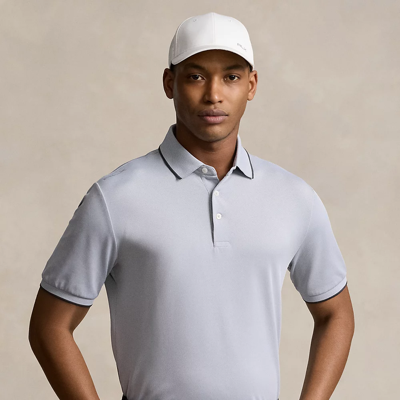 Rlx Golf Classic Fit Performance Polo Shirt In Peak Grey Oxford