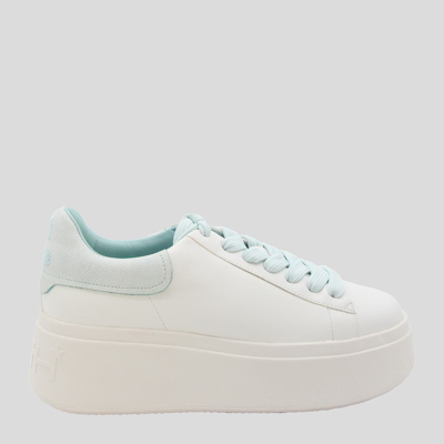 Ash White Leather Trainers In White/water