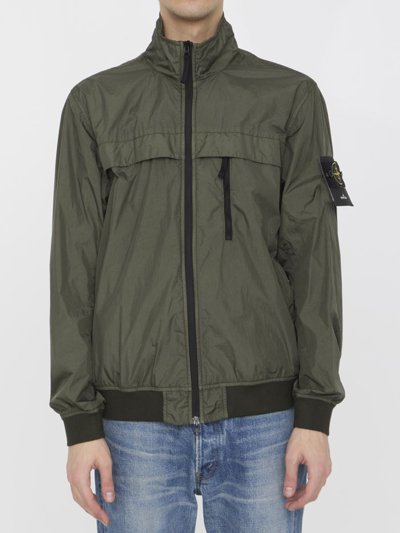 Stone Island Crinkle Reps R-ny Jacket In Green
