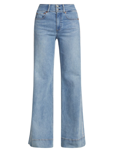 Alice And Olivia Missa High Rise Wide Leg Jeans In Vintage Blue