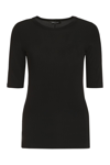 Fabiana Filippi Versatile Ribbed Jersey Top In Black