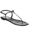 Prada Patent Leather Thong Sandals In Black