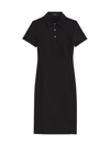 Theory Women's Stretch Wool Knee-length Polo Dress In Black