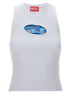 Diesel M-onerva Ribbed Tank Top In Light Blue
