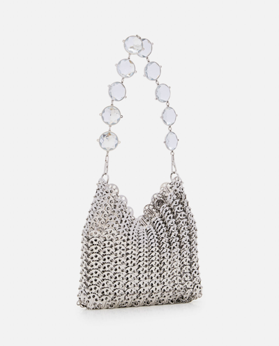 Paco Rabanne Sparkle Shoulder Bag In Silver