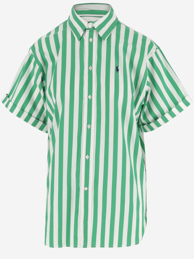Ralph Lauren Relaxed Fit Striped Cotton Shirt In Red