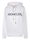 MONCLER LOGO IVORY HOODIE