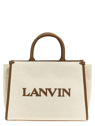 LANVIN LOGO CANVAS SHOPPING BAG