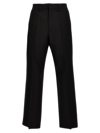 Valentino Straight-leg Tailored Wool Pants In Black