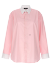 Dsquared2 "contrast Collar And Cuffs" Blouse In Pink