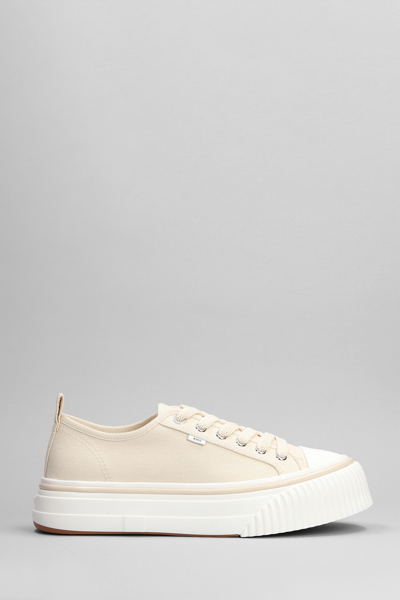 AMI ALEXANDRE MATTIUSSI SNEAKERS IN BEIGE COTTON