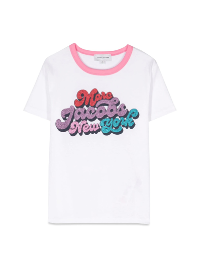 Little Marc Jacobs Kids' T-shirt Logo In Bianco