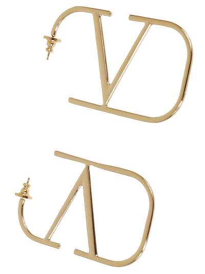 Valentino Garavani Gold Vlogo Signature Earrings In Cs4 Oro 18