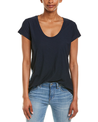 James Perse Deep V-neck T-shirt In Blue