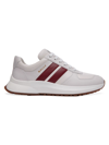 Bally Men's Darsyl Striped Leather Low-top Sneakers In White  Red