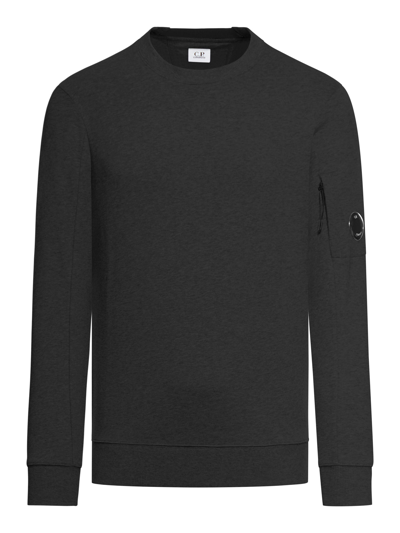 C.p. Company Diagonal Raised Fleece Sweatshirt In Black
