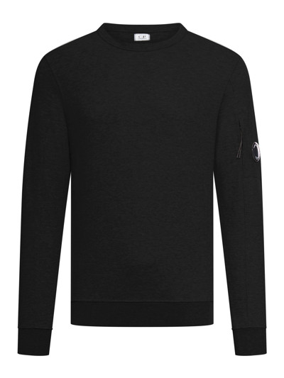 C.p. Company Light Fleece Sweatshirt In Black