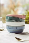 Anthropologie The Rowen Portuguese Stoneware Cereal Bowls, Set Of 4 In Multi