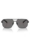 Prada Men's Polarized Sunglasses Ps A50s In Matte Black