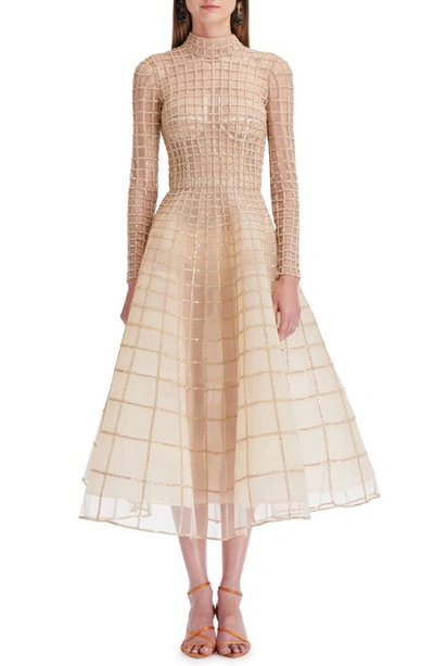 Oscar De La Renta Crystal-embellished High-neck Dress
