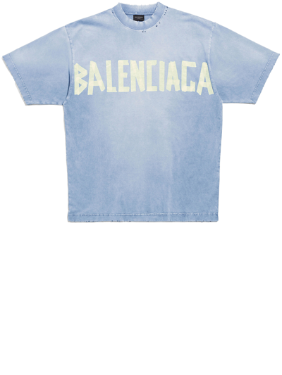 Balenciaga Tape Type 棉t恤 In Light Blue