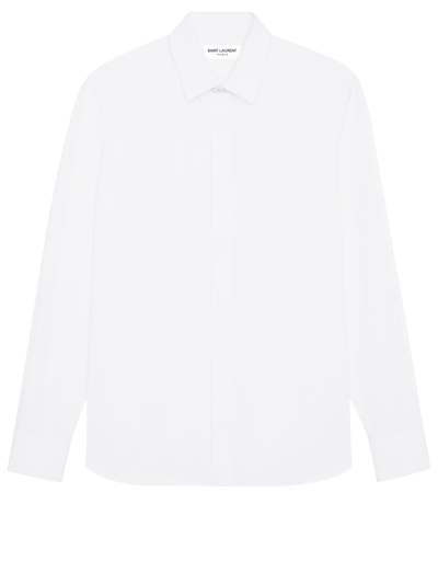 Saint Laurent Yves Collar Shirt In White