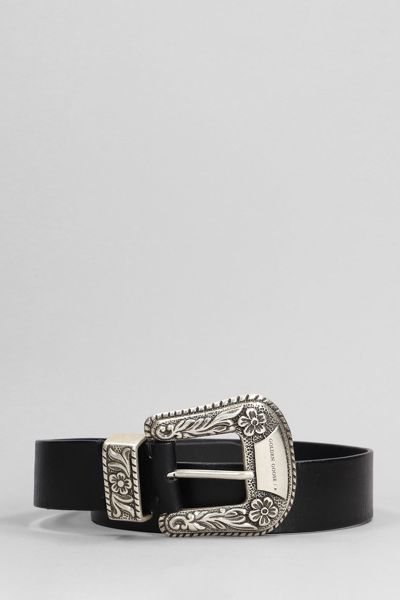 Golden Goose Deluxe Brand Woman Black Leather Lace Belt