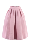 Alexander Mcqueen Pleated Midi Skirt In Pink