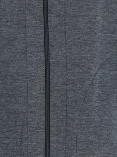 Brunello Cucinelli Silk-blend Hoodie In Grigio Scuro/grigio Chiaro