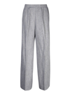 Forte Forte Lurex Light Blue Trousers In Blue