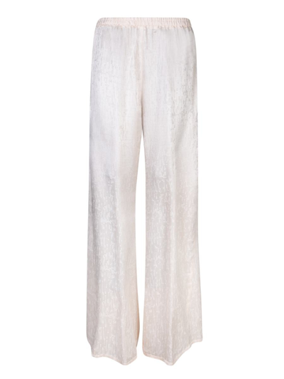 Forte Forte Microdamier Ivory Trousers In White
