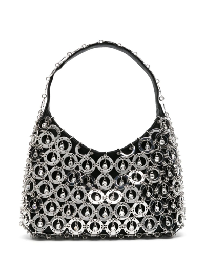 Rabanne Chainmail-detail Shoulder Bag In Black