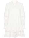 AJE WHITE REVA COTTON SHIRT DRESS