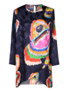 Rianna + Nina Nala Psaraki Blue Multicolor Tunic In Blue