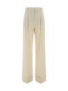 The Andamane Nathalie Pants In Off White - Pink