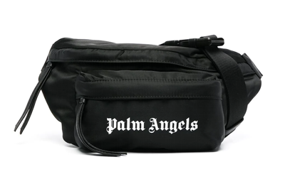 Pre-owned Palm Angels Essential Logo Belt Bag Black