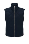 Hugo Boss Regular-fit Gilet With Quilting And Inside Zip Pockets In Dark Blue