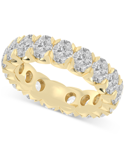 Macy's Diamond Oval-cut Eternity Band (5 Ct. T.w.) In 14k Gold (also In Platinum) In Yellow Gold