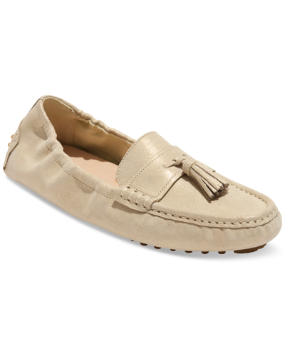 Jack Rogers Women's Bedon Tassel Driver Loafer Flats In Platinum