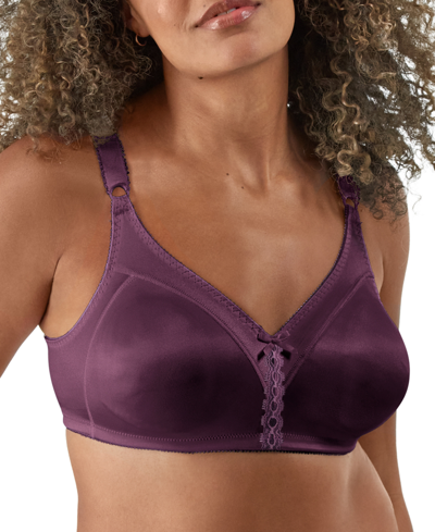 Bali Double Support Tailored Wireless Lace Up Front Bra 3820 In Quartz Purple