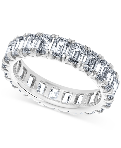 Macy's Diamond Emerald-cut Eternity Band (5 Ct. T.w.) In 14k Gold (also In Platinum)