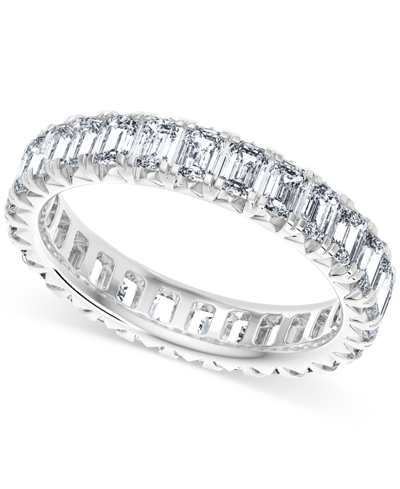 Macy's Diamond Emerald-cut Eternity Band (3 Ct. T.w.) In 14k Gold (also In Platinum) In White Gold