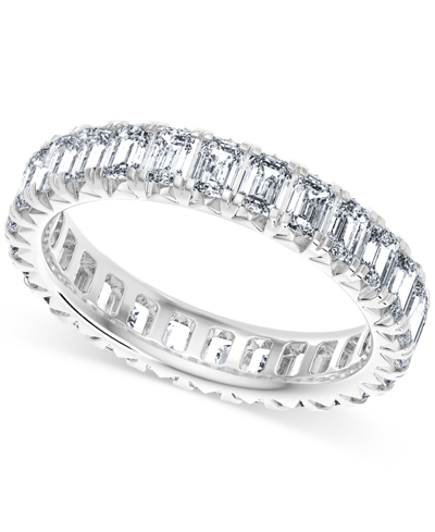 Macy's Diamond Emerald-cut Eternity Band (3 Ct. T.w.) In 14k Gold (also In Platinum)