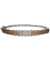 LE VIAN OMBRE CHOCOLATE OMBRE DIAMOND CLUSTER BANGLE BRACELET (3-1/2 CT. T.W.) IN 14K ROSE GOLD (ALSO AVAILA