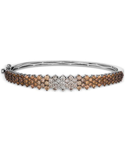 Le Vian Ombre Chocolate Ombre Diamond Cluster Bangle Bracelet (3-1/2 Ct. T.w.) In 14k Rose Gold (also Availa In White Gold
