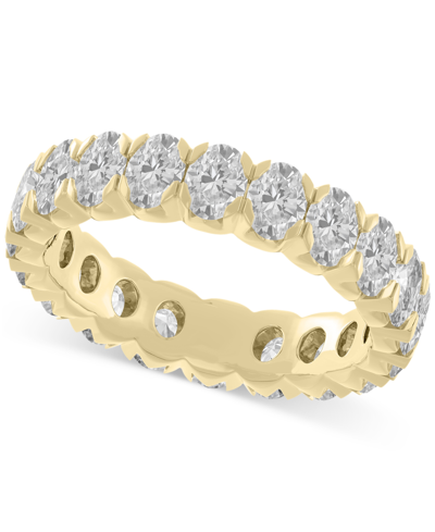 Macy's Diamond Oval-cut Eternity Band (3 Ct. T.w.) In 14k Gold (also In Platinum) In Yellow Gold