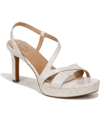 Naturalizer Brenta Strappy Sandals In Beige Printed Snake Faux Leather